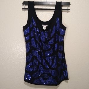 Cache sequins tank top medium